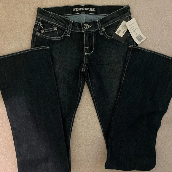 Rock & Republic y2k jeans-size24 NWT - Picture 4 of 8